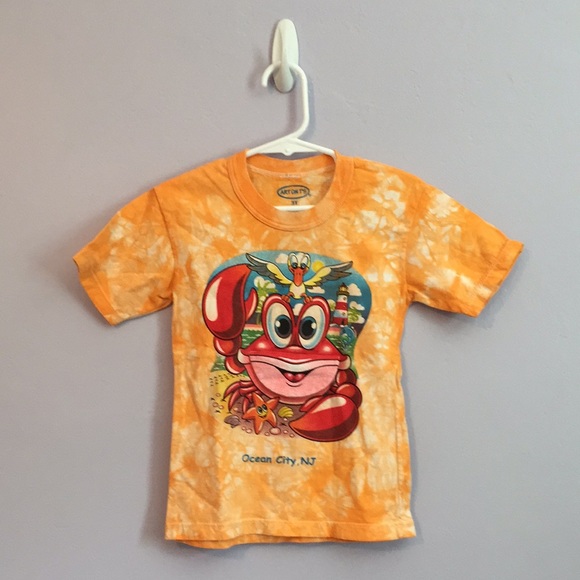 Ocean city nj orange tie dye crabby tee size 3T - Picture 1 of 10